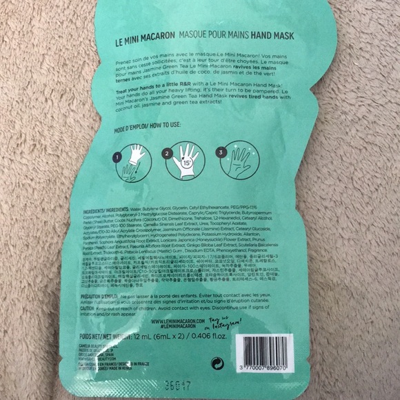 Le mini macaron jasmine green tea hand mask New - Picture 2 of 2